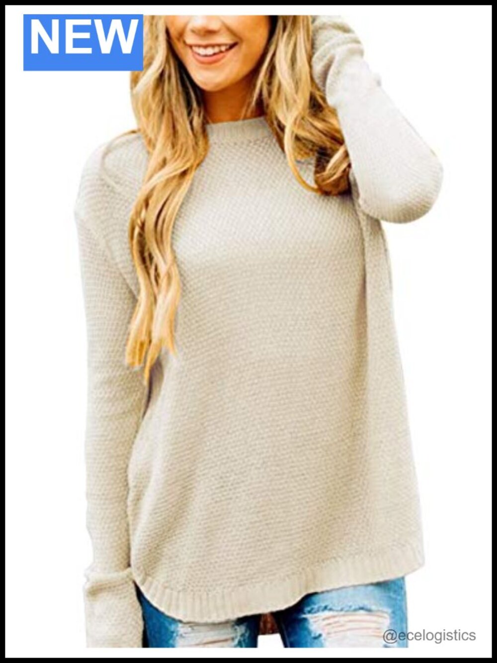 Fall Sweater 2026 Trendy Loose Crew Neck Pullover Rayon
